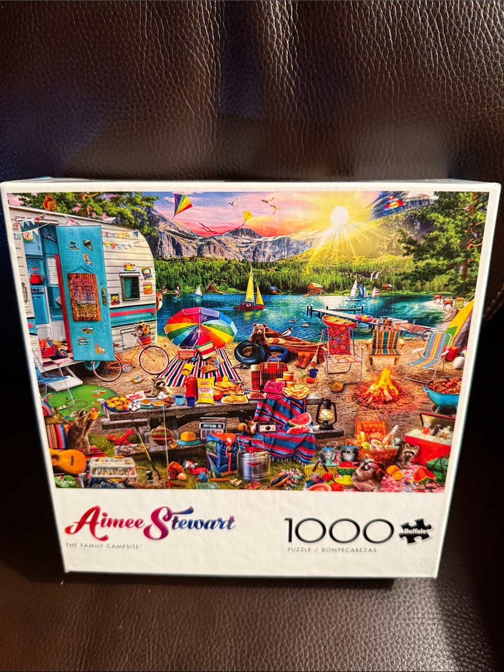 Aimee Stewart Family Campsite 1000 piece jigsaw puzzle.  New.  Unopened.